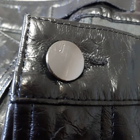 NWOT J Brand patent black lambskin leather cropped trousers, 29 - Picture 16 of 16